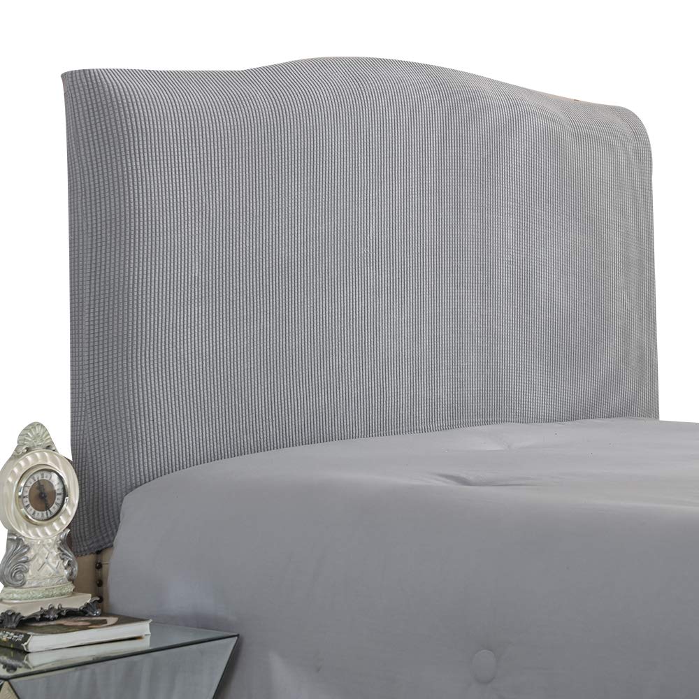 WINS Headboard Protector Cover Stretch Headboard Cover Anti Dust Solid Headboard Cover Bedroom Decoration Silver