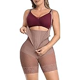 SHAPELLX Fajas Colombianas Shapewear for Women Tummy Control Plus Size Butt Lifting Bodysuit Post Partum Body Shaper