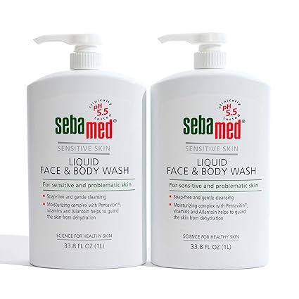 sebamed soap free face & body wash and travel size wash