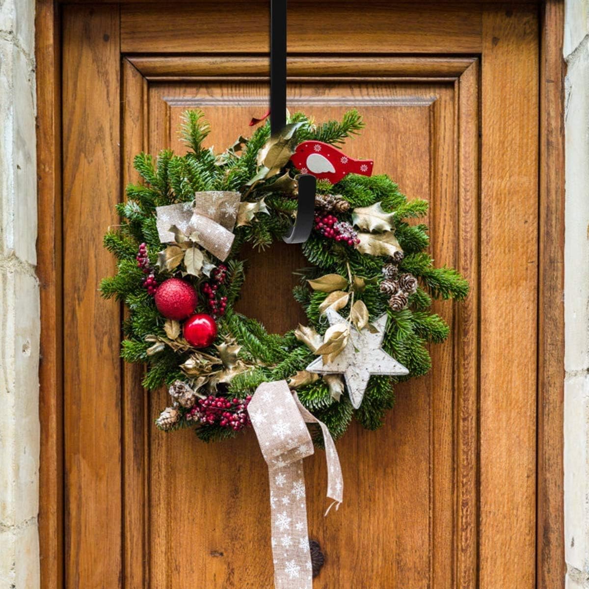 Weiß Türhaken für Weihnachtskränze 38cm Kranz Aufhänger Haken Türkranz