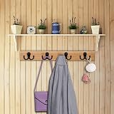 Yesmin Double Prong Robe Hooks 4 Pack Wall Mount Black Zinc Die-Cast view 4