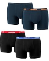 HEAD Herren Boxershorts 8er Pack (4x Schwarz, 4x Dark Shadow) – Größe L, Bequem, Maschinenwaschbar