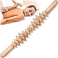 Wooden Massage Roller Stick (Hourglass Shape) - Curved Wood Therapy Massage Tool for Body Sculpting, Fascia Release & Lymphatic Drainage - Maderotherapy Helps Reduce Cellulite Appearance - by Cozlow
