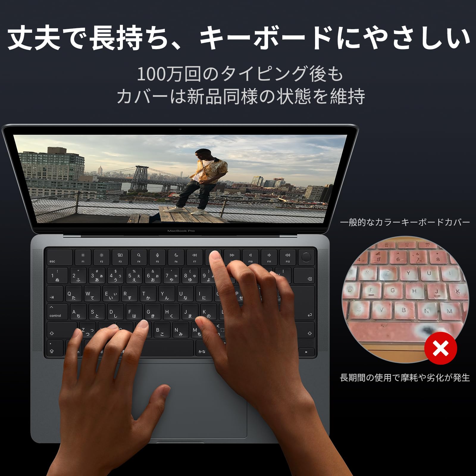 Premium Keyboard Cover Protector Ultra Thin Keyboard Skin for M2 M3 M4 MacBook Air 15