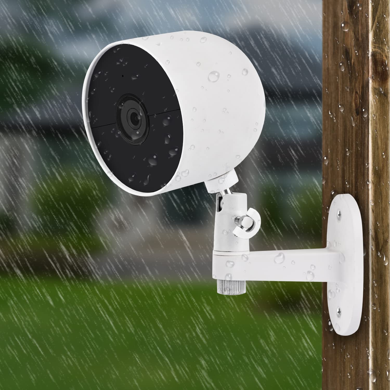 2Pack Adjustable Security Wall Mount Bracket for Google Nest Cam Outdoor or Indoor, Battery, Perfect View Angle for Your Security Camera System - White