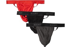 2(X)IST mens Essential Cotton Y-back Thong 3-pack