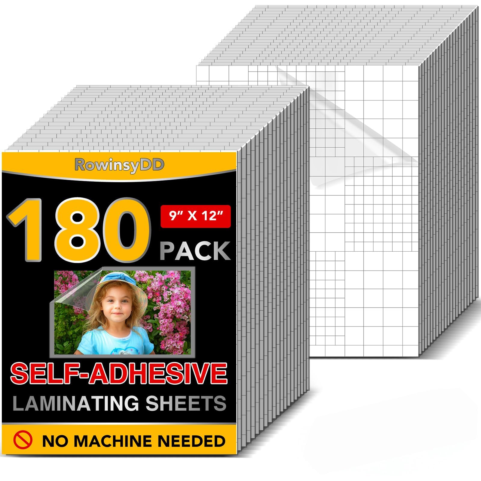 Photo 1 of 180 PCS Self-Adhesive Laminating Sheets, 9 x 12 Inches Self Adhesive Contact Paper, No Heat No Machine Needed Self Sealing Laminate Sheets