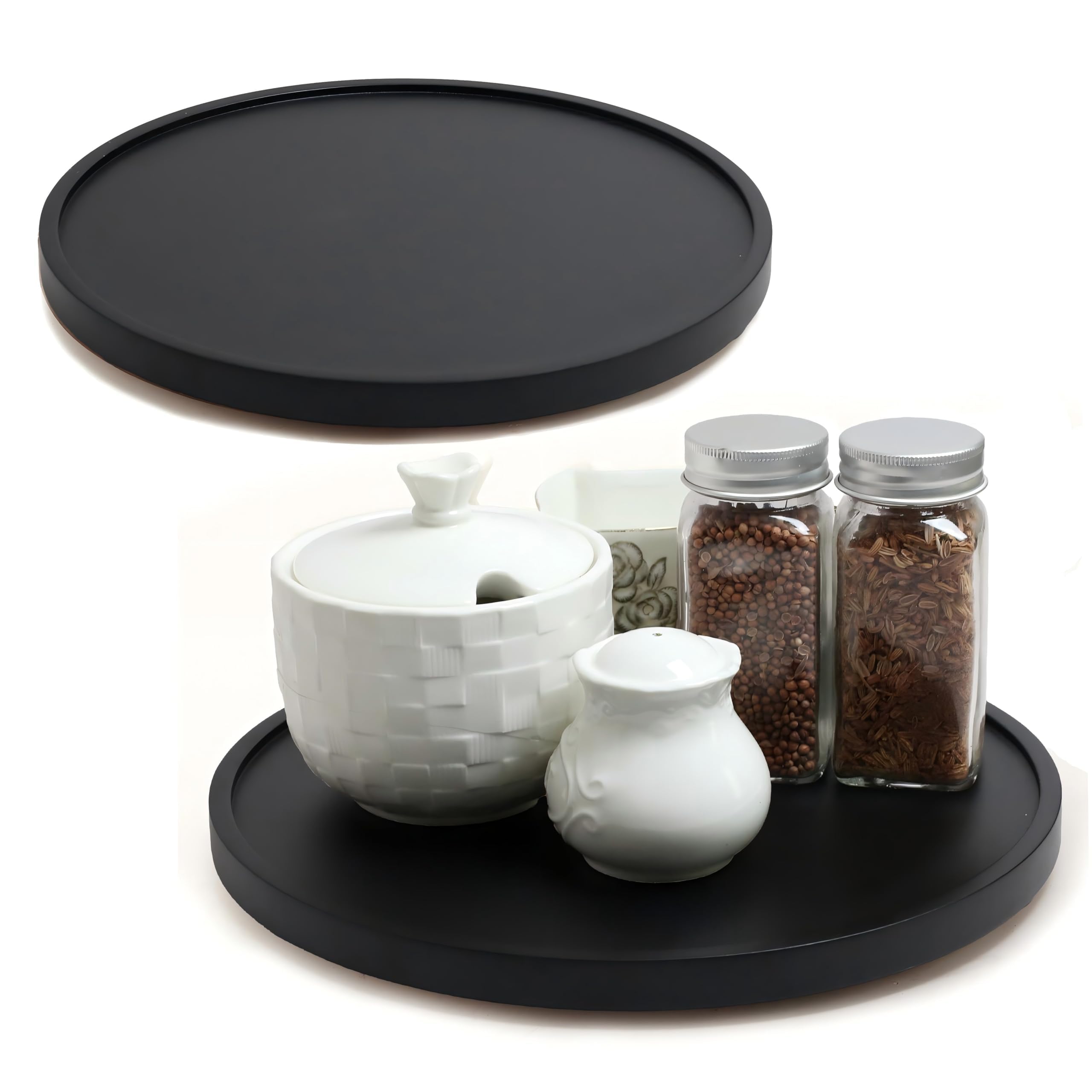 Photo 1 of [ 2 Pack ] 12-inch Lazy Susan Organizers, ACIAZAAZ Lazy Susan Turntable for Cabinet, Kitchen Turntable Storage for Table, Countertop, Pantry