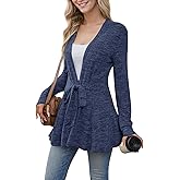 Am Direct Womens Long Cardigans V Neck Knit Dusters Lace-up Slimming Sweater Coat Fall Outfits Fashion Clothes 2025