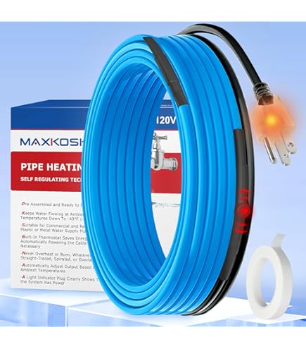 Line Set Insulation 6FT Pipe Heating Cable Insulation Auto