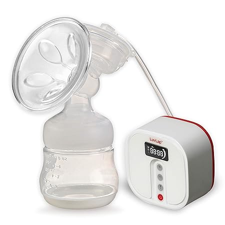 LuvLap Electric Breast Pump with 3 Phase Pumping, Rechargeable Battery, Manual Convertible Kit, Soft & Gentle, BPA Free