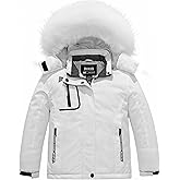 Skieer Girl's Waterproof Ski Jacket Windproof Winter Jacket Hooded Rain Coat