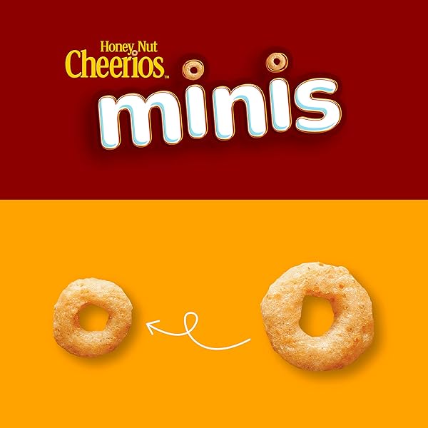 HONEY NUT CHEERIOS MINIS BREAKFAST CEREAL, MADE WITH WHOLE GRAINS, 10.8 OZ