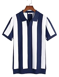 COOFANDY Mens Knit Polo Shirts V Neck Short Sleeve