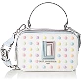 Karl Lagerfeld Women's Simone Studded Camera Crossbody Handbag | Structured, 8 x 5 x 3.5 In, Crossbody, Everyday, Spring, Fall