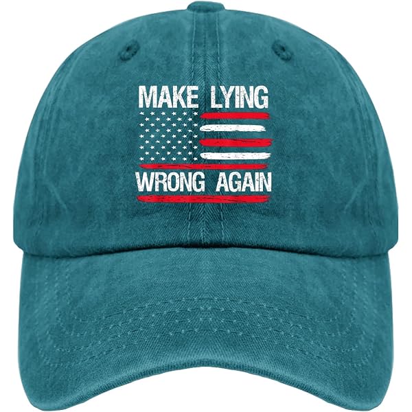 Make Lying Wrong Again Baseball Cap - Washed Black, Adjustable Cotton Dad Hat
