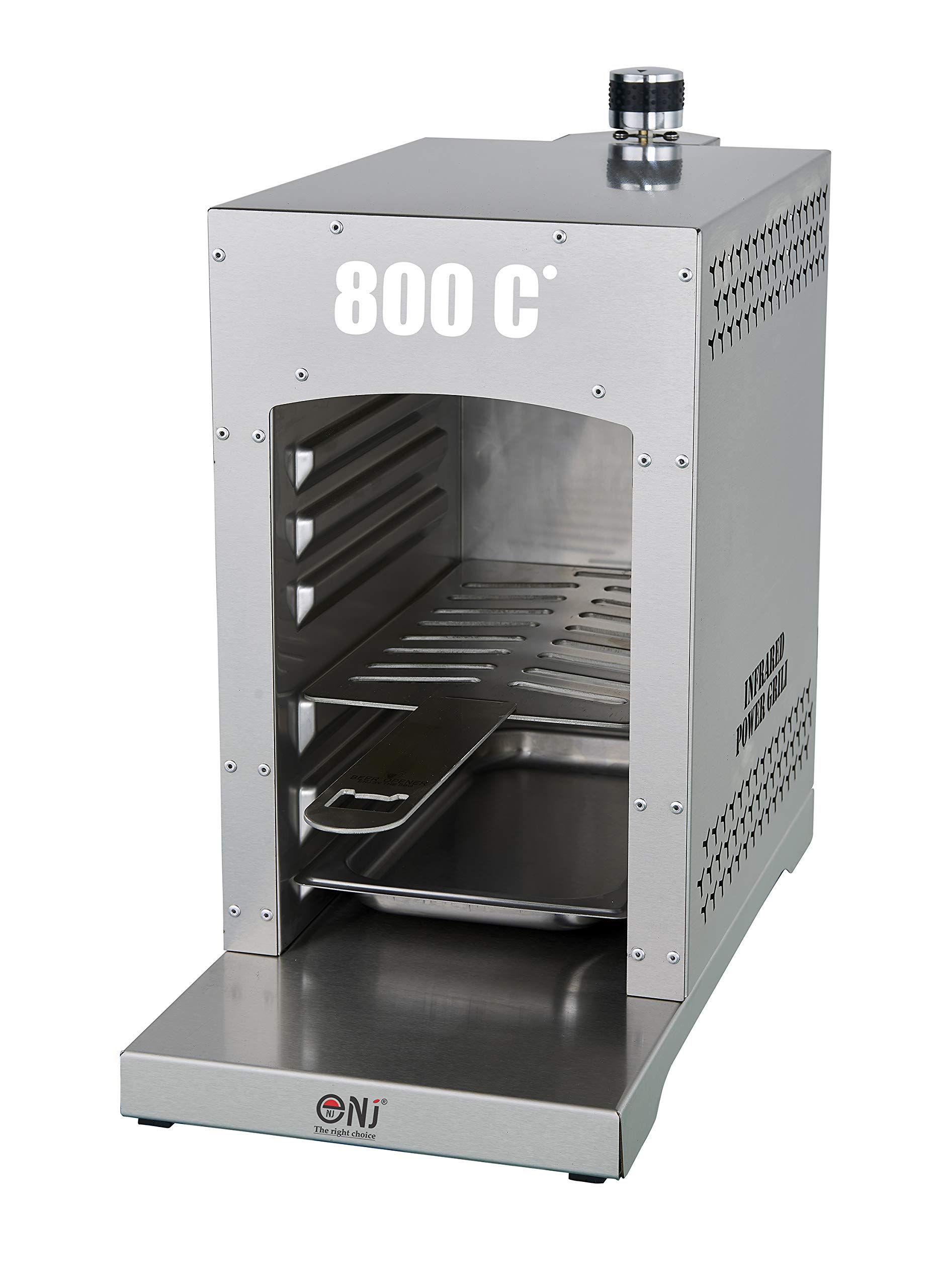 NJ Steak Grill Gas Barbecue Infrared 800 °C Portable Stainless Steel BBQ Multi-functional Outdoor Camping LPG