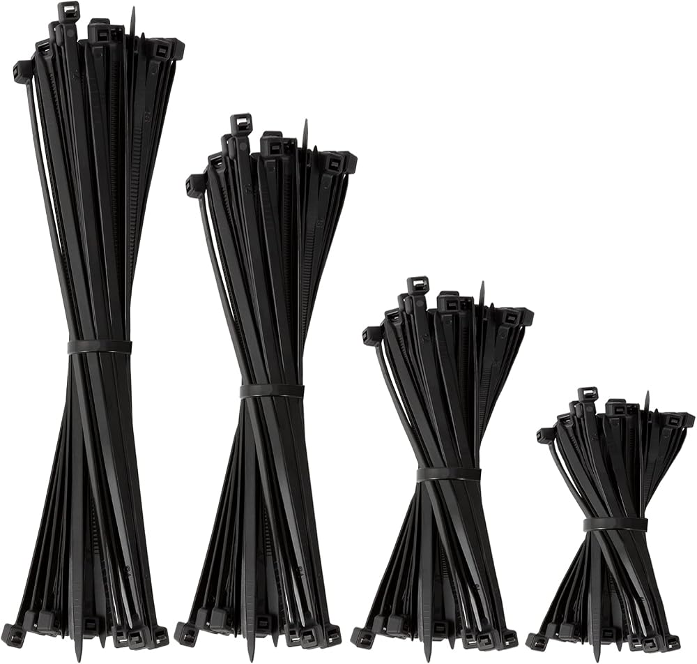 Beeway Cable Ties 120 Pack 3.6mm Assorted Lengths 100/150/200/300mm