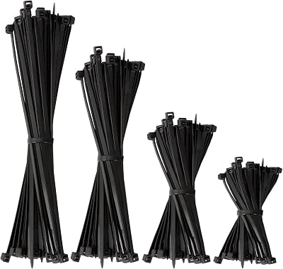 Beeway Cable Ties 120 Pack 3.6mm Assorted Lengths 100/150/200/300mm