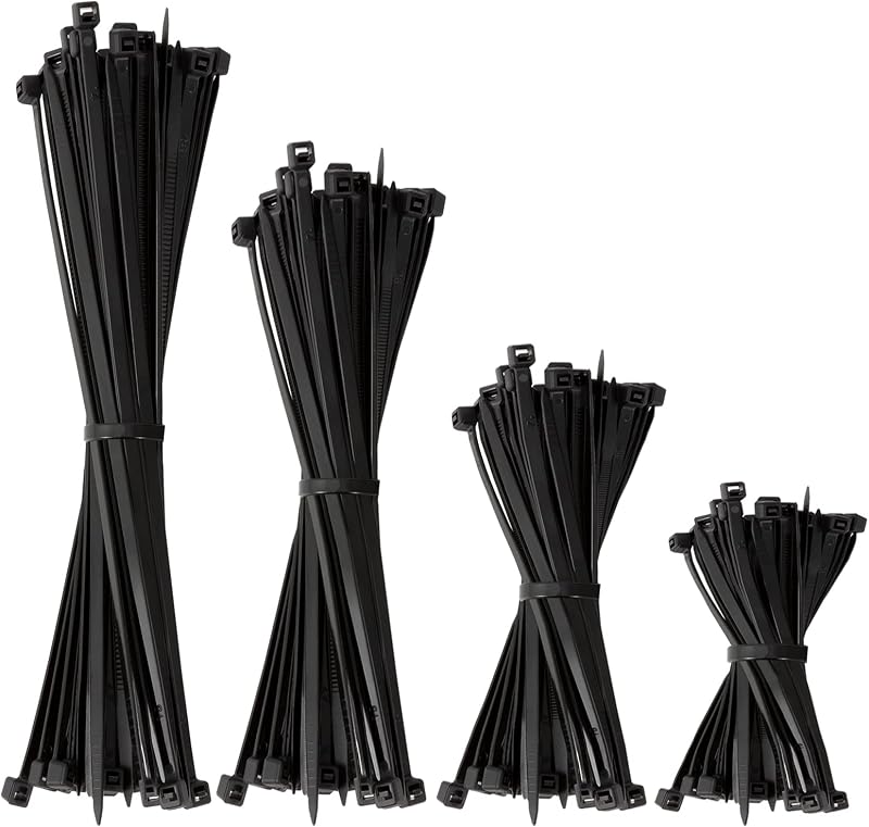 Beeway Cable Ties 120 Pack 3.6mm Assorted Lengths 100/150/200/300mm