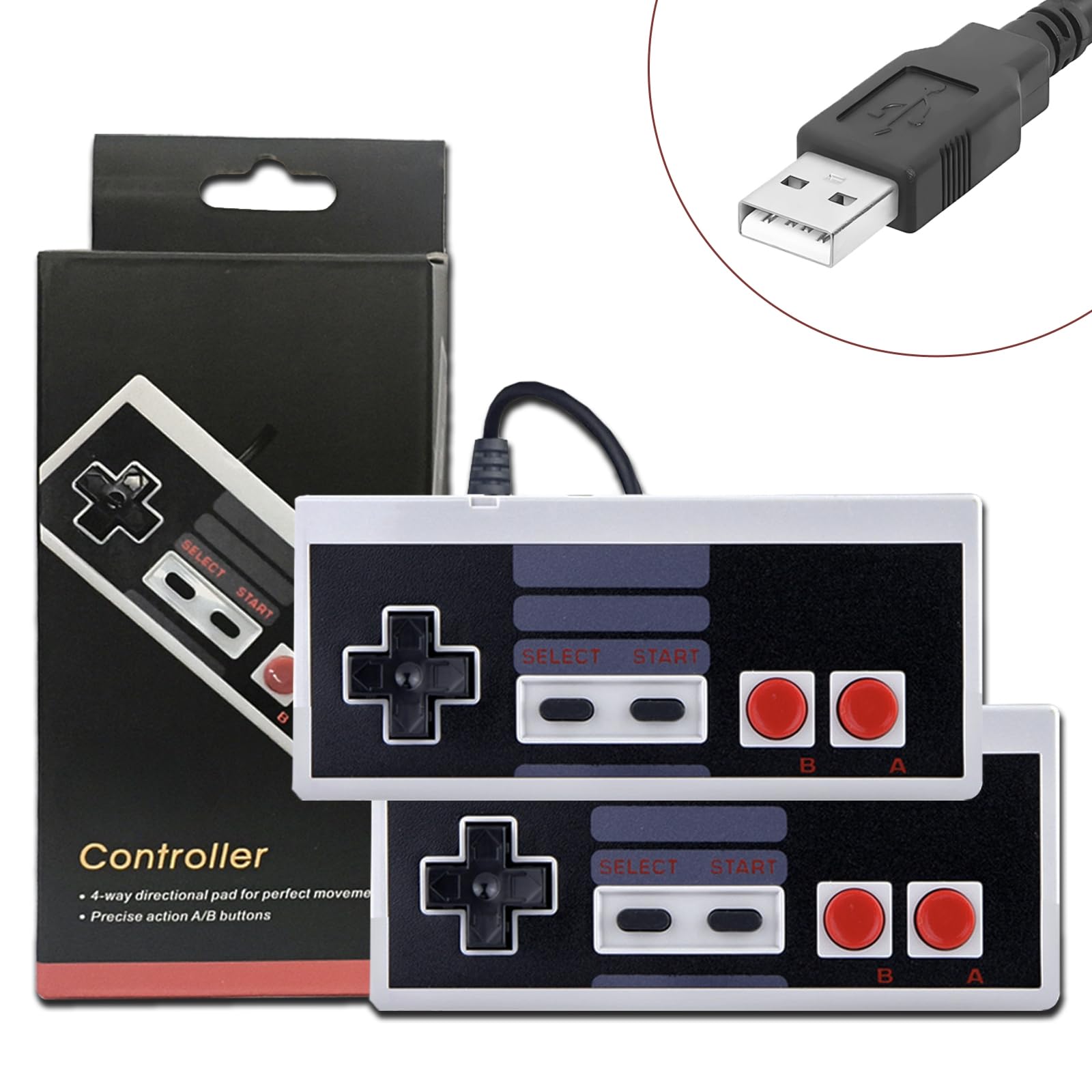 acisan mini classic cotroller Wired Retro Controller for PC,RetroPie,Raspberry Pi,Mac.