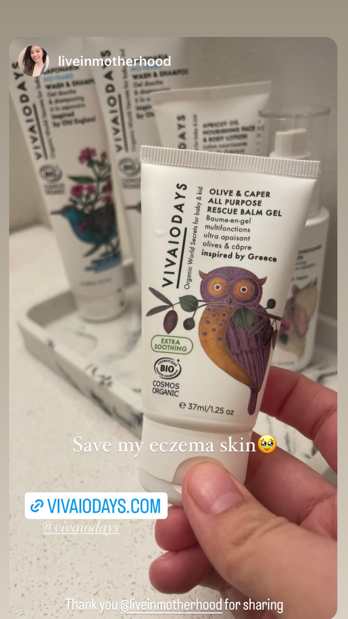 VIVAIODAYS Olive & Caper All Purpose EXTRA Soothing Rescue Balm Gel for Dry, Irritated & Sensitive Baby & Adult Skin. A Little Goes a Long Way. 1.25 oz. | 37 ml.