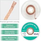 Kjzeex Solder Wick No-Clean Flux Desoldering Braid 0.10'' x 5' Copper view 4