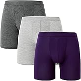 KatarkmaisWANG Mens Boxer Briefs - Tagless Mens Underwear Pack, Cotton Feel Underpants with Moisture Wicking & No Ride Up