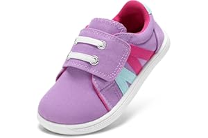 STQ KIDS Toddler Wide Toe Box Shoes:Boys Barefoot Shoes Non-Slip Zero Drop Little Girls Slip on Sneakers,Baby First Walking Shoes Outdoor Activities