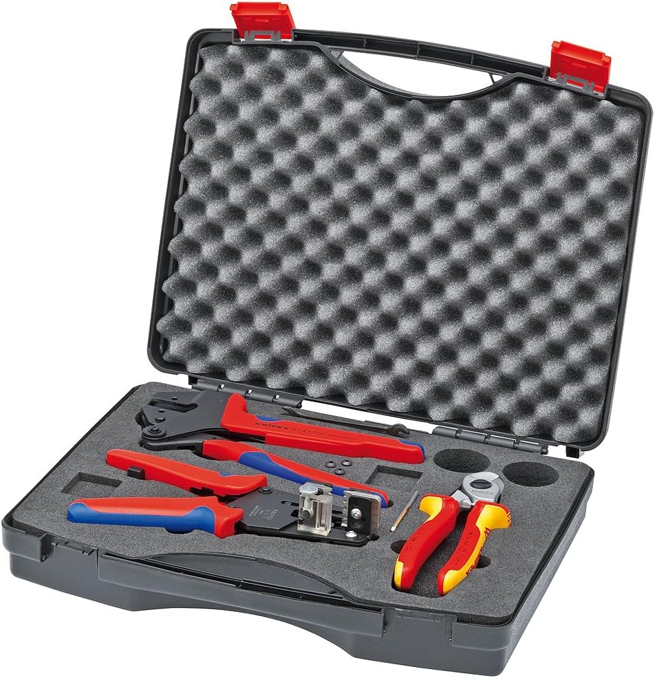 KNIPEX Tool Sets for Photovoltaics 1 x 12 12 11, 1 x 95 16 165, 1 x 97 43 200 A, 97 91 01, Multi Color