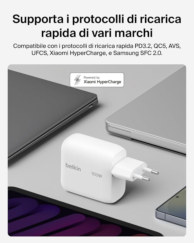 BOOSTCHARGE 100W USB-C GAN LADE - EINKLAPPBAREM STECKER WEI