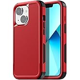 AICase Rugged Case for iPhone 13,Heavy Duty 3-Layer Pocket-Friendly Durable Military Grade Protection Shockproof/Drop Proof Protective Cover for iPhone 13 6.1 inch_6 Red