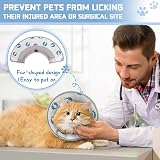 Supet Cat Cone Collar Soft Recovery Adjustable Grey M for Cats & Small Dogs view 7