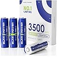 Blinkspower™ Lithium Batteries AA 4 Pack, 3500mAh NO.1 Lasting 1.5V Double A Lithium Battery 【Non-Rechargeable】