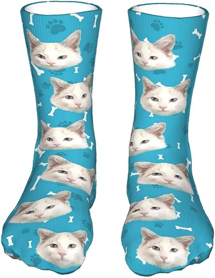 Personalisierbare Socken mit Foto für Haustiere, Katzen- und ...