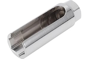 Hihaha Oxygen Sensor Socket O2 Sensor Removal Tool for Most Car with Side Wire Cutout Chrome Vanadium Steel 90mm 1 Pcs Silver