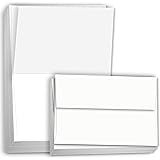 Hamilco White Cardstock Thick Paper Blank Place Tent Folded A2 Cards - Greeting Invitations Stationary - 4 1/4 x 5 1/2" Heavy