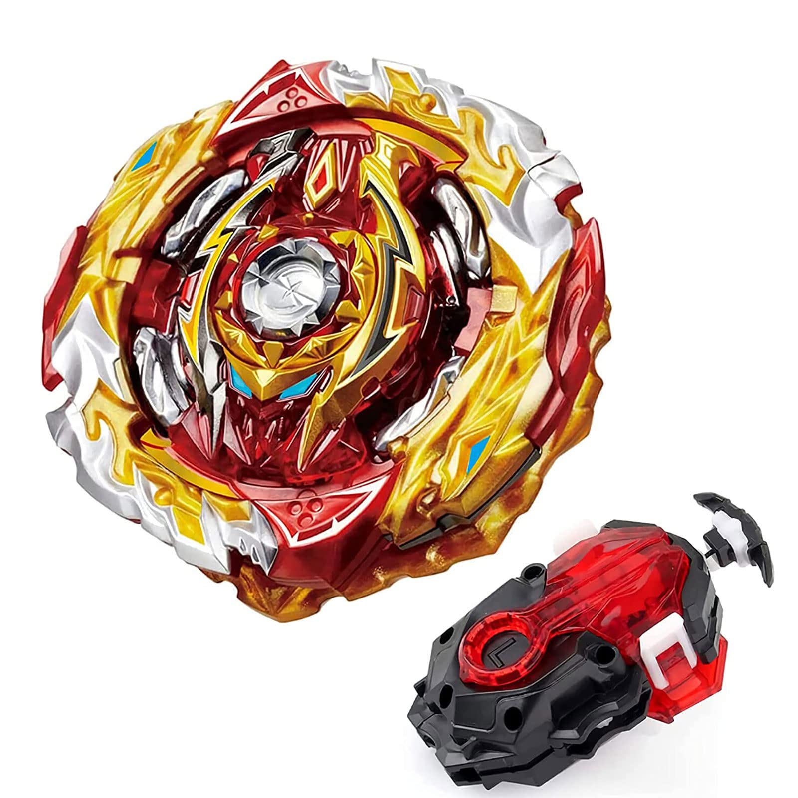 Battling Tops, Desamvap Battling Tops B-172 World Spriggan Spinning Tops Set with Custom Launcher LR Left Right Spin Gyro Toys for Kids Children Boy