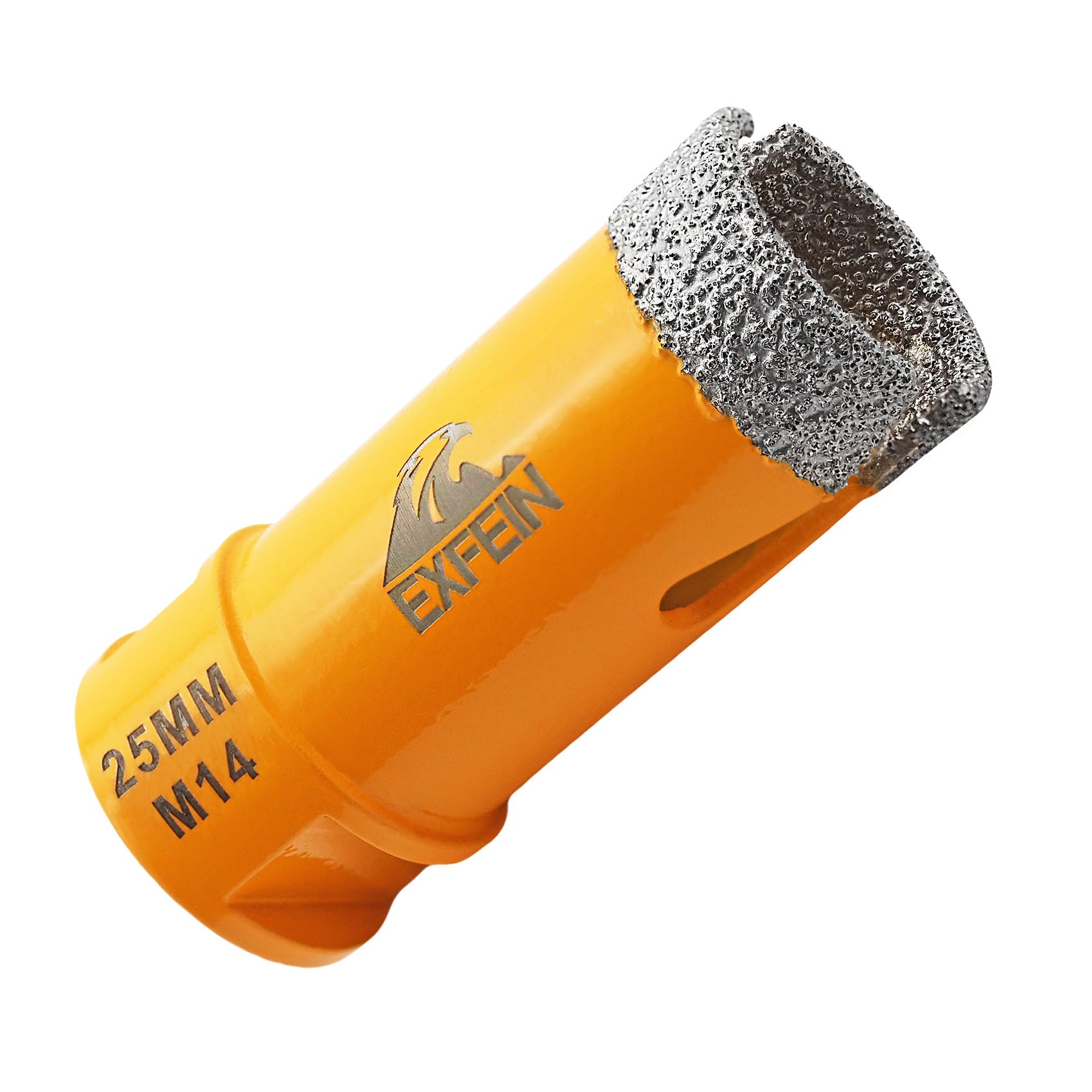EXFEIN Diamond Core Drill Bit - 25MM Tile Hole Saw Drill Bit for Drilling Ceramic Porcelain Tile Marble Brick Granite M14 Thread Dry Core Drill Bit