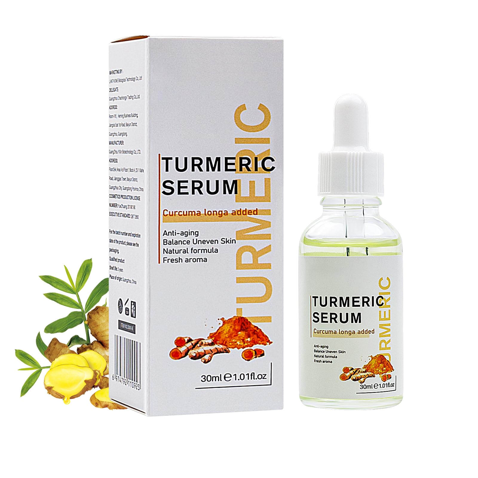Turmeric Dark Spot Corrector Serum, Turmeric Repair face care Face Serum, Bright Skin Moisturizing Repair Whitening Serum for Face, 2022 New Organic Skin Lightener (1PC)