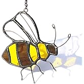 HAOSUM Bee Suncatcher Colored Glass Window Hanging Bee Ladies Mother Lover Grandmother Decorations and Birthday Gifts