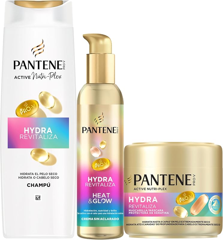 Pro-V Hydra Revitaliza Shampoo 325ml + Máscara 300ml + Tratamento 135ml. Sem óleo. Tecnologia Ative Nutri-Plex