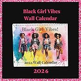 2026 Girl Boss Wall Calendar, Girl Bosses Rule the World, Black Women Self Love, 2026 Planner, Seasonal Calendar, Golden Hot Girls Calendar 2026, 7 x 8.5 inches