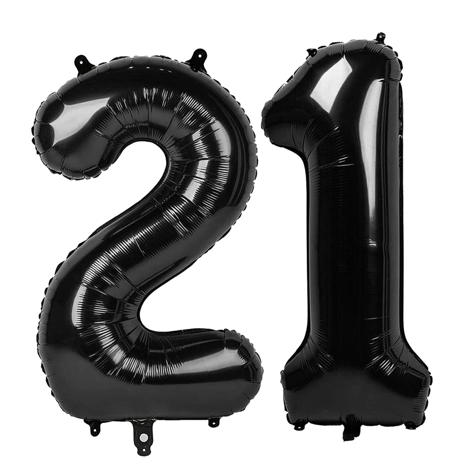 Photo 1 of 21 Balloon - Black Birthday Number Balloons, 40 Inch Large Foil Balloons for Men Women Boys Girs Black Themed Birthday Decorations