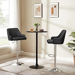VECELO Adjustable Bar Stools Set of 2, Bar Height