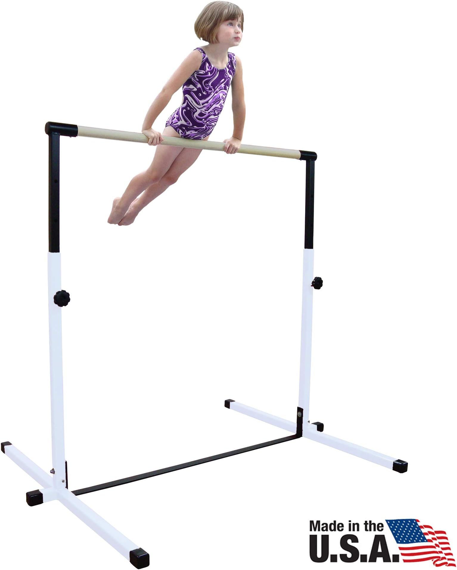 Nimble Sports White Gymnastics Bar for Kids