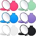 Jetec Compact Mirrors Bulk Gifts Mini Vintage Travel Round Folding Mirrors Small Portable Pocket for Women Gifts Party Favors(Classic Colors,12 Pieces)