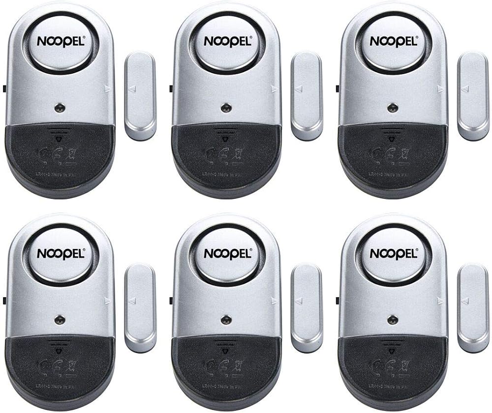 Noopel Door Alarm 6 Pack 120dB Window Sensor Burglar Alarm Magnetic