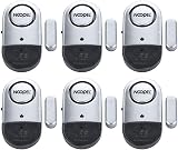 Noopel Door Alarm 6 Pack 120dB Window Sensor Burglar Alarm Magnetic