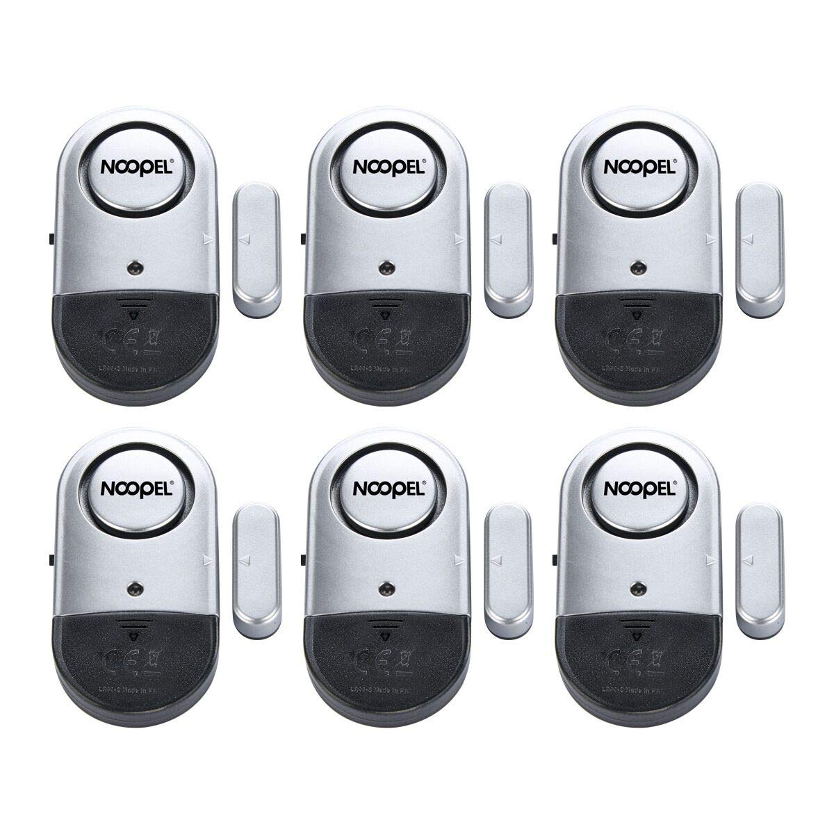 Door Alarms When Opened, 6 Pack Window Alarm for Home Security, 120db Magnetic Burglar Sensors for House, Shop, Office, Garage